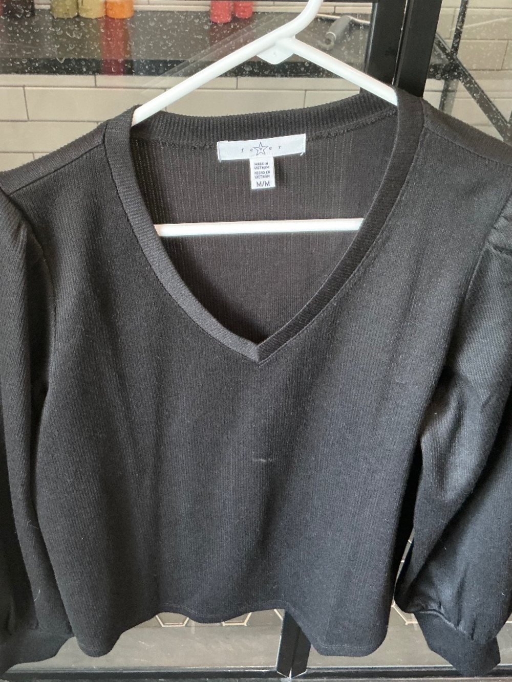 Black Fever - bubble sleeve sweater